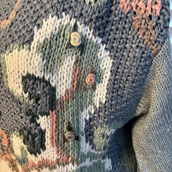 Classic Elements Womens Sweater Slouchy Hand Knitted‎ Cottagecore Grandma Medium - Picture 3 of 9